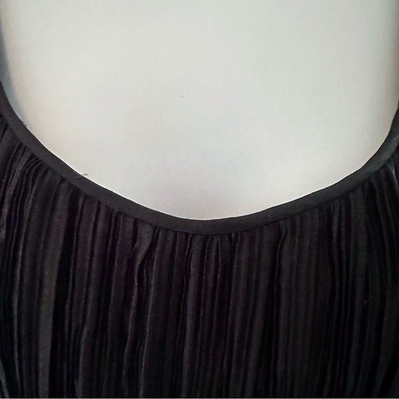 Stunning 1980s Womens 8 Ana Colon Couture Blouse Whimsigoth Pleated Black - Picture 4 of 13